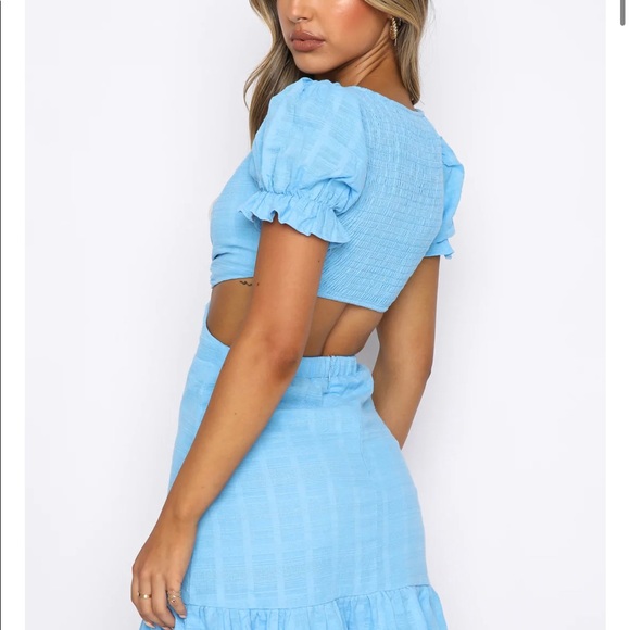 Blue Mini Dress - Cut Out - White Fox Boutique - NWT - Picture 3 of 4